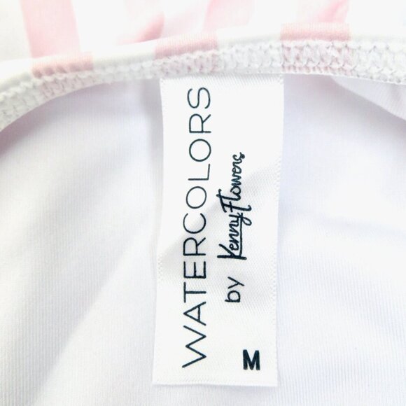 NEW! Kenny Flowers The Boca Striped One Piece Pink White Swimsuit SZ M - Picture 11 of 12